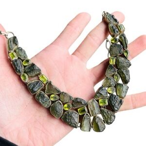 Rare one of a kind Moldavite Collar